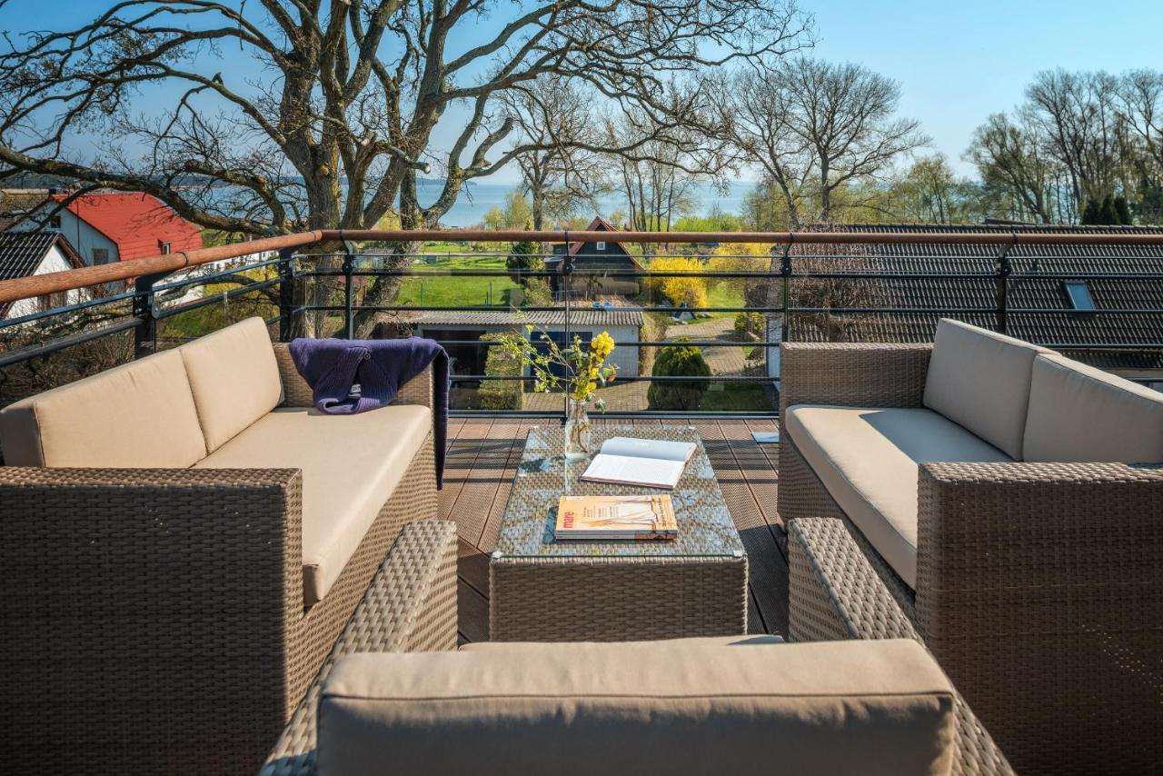 Villa Lotsenhaeuser Ruegen - Luxus Ferienhaus - 3 Schlafzimmer - Sauna - Dachterrasse Mit Boddenblick 布雷格 外观 照片
